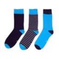 WERI SPEZIALS Strumpfhersteller GmbH Basicsocken Herren Socken 3-er Pack >Modern< weiche Baumwolle (Set) 3er-Pack, blau