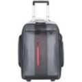 Piquadro Urban 2-Rollen Rucksacktrolley Leder 54 cm Laptopfach grey black