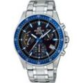 CASIO EDIFICE Chronograph EFV-540D-1A2VUEF, Quarzuhr, Armbanduhr, Herrenuhr, Stoppfunktion, bis 10 bar wasserdicht, silberfarben