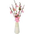 Kunstblume Kirschblütenbund, I.GE.A., Höhe 41 cm, Vase aus Keramik, rosa