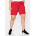 Bermudas aus Funktionsmaterial, mit kleinem Print, rot, Gr.42