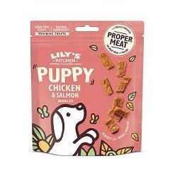 Lilys Kitchen Dog Treats Chicken & Salmon Nibbles for Puppies 8 x 70g Hundesnack