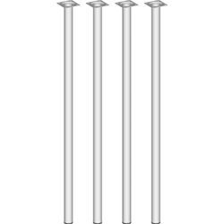 Element System Möbelfüße 4er-Set BURGUND Tischbeine Tischgestell Ø 30 weiß