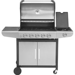 Gasgrill JUSTUS "Ares Pro", schwarz (edelstahlfarben, schwarz), B:133cm H:112cm T:57cm, Grills