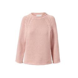 Grobstrick-Pullover aus Bändchengarn - Rosé - Gr.: S