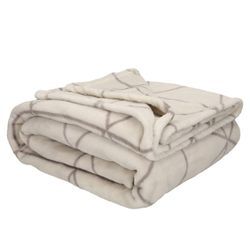 Wohndecke Kuscheldecke Tagesdecke XXL Picknickdecke Größe 150x200 cm Farbe Beige