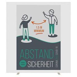 PAPERFLOW Trennwand easyScreen, Abstand-Sicherheit weiß 160,0 x 174,0 cm