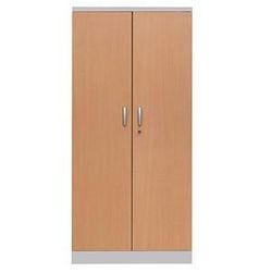 Gürkan Stahlschrank 100119 buche, weißaluminium 92,0 x 42,0 x 195,0 cm, aufgebaut