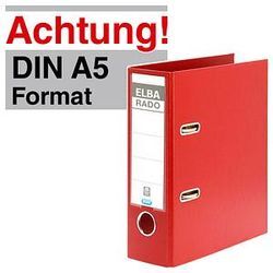 ELBA A5 Hochformat Ordner rot Kunststoff 7,5 cm DIN A5 hoch