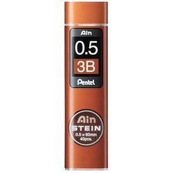 Pentel Ain Stein C275 Feinminen-Bleistiftminen schwarz 3B 0,5 mm, 40 St.