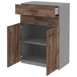 röhr Aktenschrank quantum, 180/D33/6120-85-R1 grau, eiche 1 Fachboden 80,0 x 41,9 x 112,5 cm