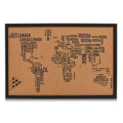 Zeller Pinnwand World Letters 60,0 x 40,0 cm Kork braun