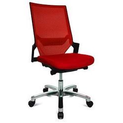 Topstar Bürostuhl Autosynchron®-1 Alu, AU1090 T31 Stoff rot, Gestell alu