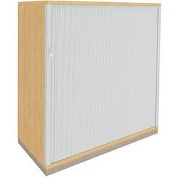 fm fastline Rollladenschrank silber, königsahorn 2 Fachböden 120,0 x 44,2 x 113,3 cm