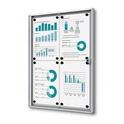 Showdown® Displays Schaukasten Economy XS B1 silber 4x DIN A4