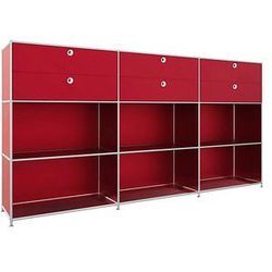 viasit Sideboard System4, 83915 rubinrot 227,9 x 40,4 x 118,2 cm