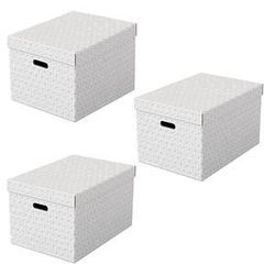 3 Esselte Home Aufbewahrungsboxen 50,0 l weiß 35,5 x 51,0 x 30,5 cm