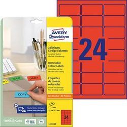 480 AVERY Zweckform Etiketten L6034-20 rot 63,5 x 33,9 mm