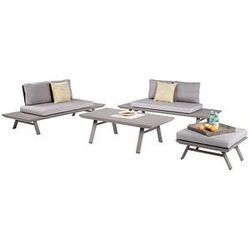 Garden Pleasure Loungegruppe Celia taupe, grau Metall, 11-teilig