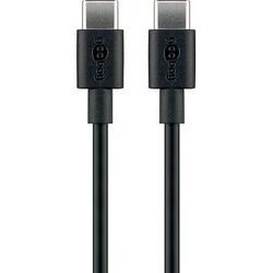 goobay USB C Kabel 0,5 m schwarz, 1 St.