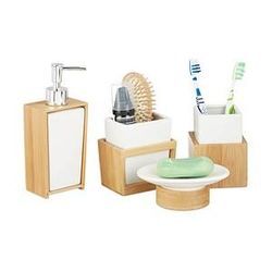 relaxdays Badaccessoires-Set braun