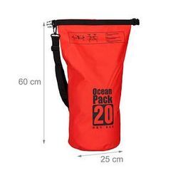 relaxdays Dry Bag Ocean Pack LKW-Plane rot 20,0 l