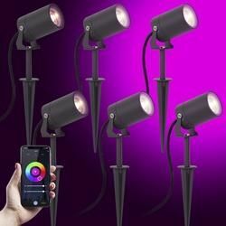 6x Stark Gartenspot Anthrazit mit Smart Color LED