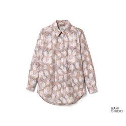 Tchibo NAH/STUDIO Longbluse | Bio-Baumwolle - Print - Gr.: 40