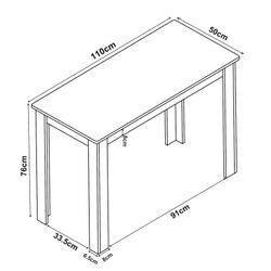 VCM Holz Esstisch Küchentisch Tisch Esal 110 x 50 cm