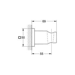 Grohe Rainshower Wandbrausehalter, nicht verstellbar, eckige Rosette, Chrom 27075000