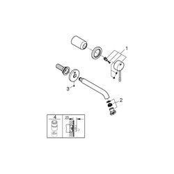 Grohe Essence 2-Loch-Waschtisch-Wandbatterie Ausladung 183mm, Chrom, Professional Edition, Fertigmontageset 29192001