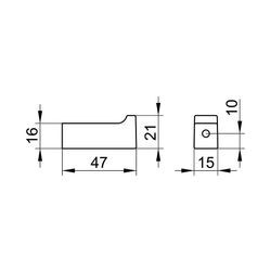 KEUCO Handtuchhaken Edition 11 11114, verchromt, 47 mm 11114010000