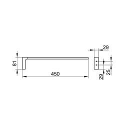 KEUCO Handtuchhalter Edition 11 11120, fest 1-tlg., 450 mm, verchromt 11120010000