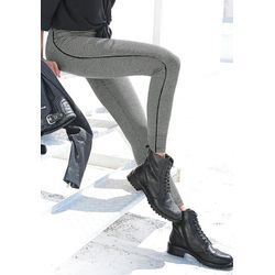 LASCANA Leggings mehrfarbig Gr. 32/34 für Damen. Mit Piping. Figurbetont