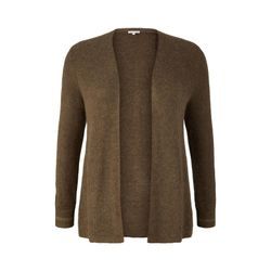 Cardigan in verschlussloser Form, mit Wolle, khaki, Gr.50