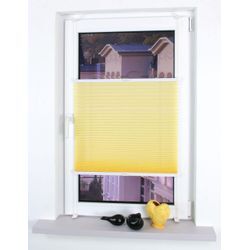 Bella Casa Klemmfix-Plissee verspannt, 220 x 80 cm, Lemon Yellow