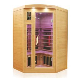 Infrarotkabine Infrarotsauna LAKEFIELD PRO Hemlock/ Zeder Duo Strahler 120cm x 120cm x 190cm