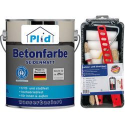 Premium Betonfarbe Sockelfarbe Bodenfarbe Bodenbeschichtung Set Kieselgrau