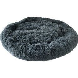 Hundebett Jimmy flauschig grau 100 x 16 cm Hunde Bett Kissen Schlafplatz