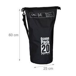 relaxdays Dry Bag Ocean Pack LKW-Plane schwarz 20,0 l