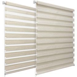 Doppelrollo SolDecor DL2 Leinen, 220x100x4 cm - Sol Royal