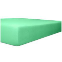Kneer Easy Stretch Spannbetttuch für Matratzen bis 30 cm Höhe Qualität 25 Farbe lagune 90-100x190-220 cm