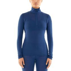 Icebreaker Merino 175 Everyday Half Zip Langarmshirt - Frau - Estate Blue - Größe L