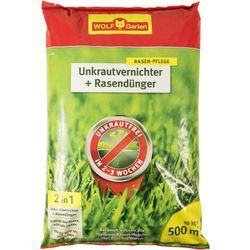 Sq 500 Unkrautvernichter plus Rasendünger 10kg für 500m² - Wolf-garten