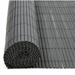 Estexo - Sichtschutzmatte Sichtschutzzaun Sichtschutz Windschutz pvc Zaun Balkon Garten Grau / 0,90 x 3 m