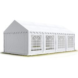 Party-Zelt Festzelt 5x8 m Garten-Pavillon -Zelt pvc Plane 700 n in weiß Wasserdicht - weiß