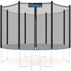 Sicherheitsnetz Fangnetz Schutznetz Netz für Trampolin Ersatznetz 244 cm - 6 Stangen - Kiduku