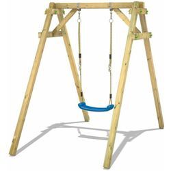 Wickey - Schaukelgestell Kinderschaukel Smart One Schaukel mit Schaukelsitzen, Schaukelgerüst, Einzelschaukel, Holzschaukel - blau