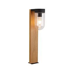 BRILLIANT Lampe Cabar Außensockelleuchte 55cm holz dunkel/schwarz 1x A60, E27, 40W, geeignet für Normallampen (nicht enthalten) IP-Schutzart: 44 - spritzwassergeschützt