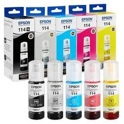 EPSON 114/T07B1/B2/B3/B4/B5 Foto schwarz, cyan, magenta, gelb, grau Tintenflaschen, 5er-Set